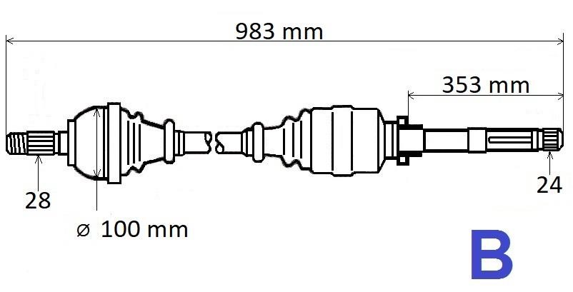 GRESA T6247 drive shaft T6247