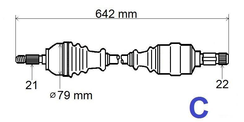 GRESA T5488 drive shaft T5488