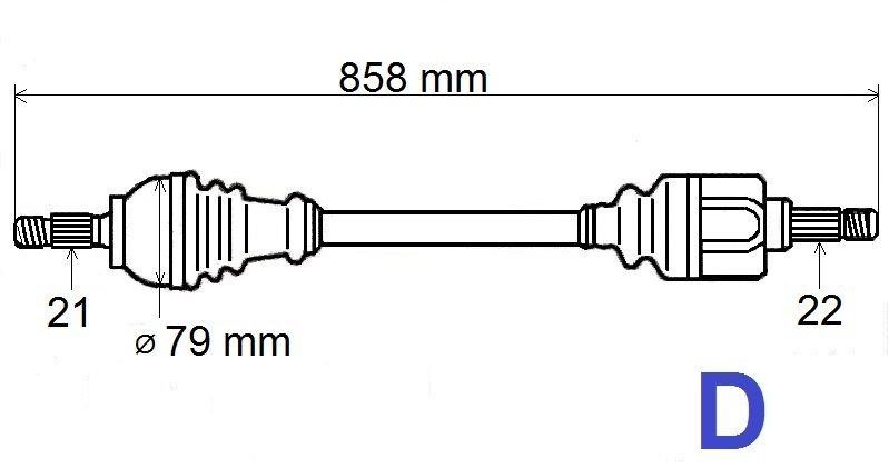 GRESA T6029 drive shaft T6029