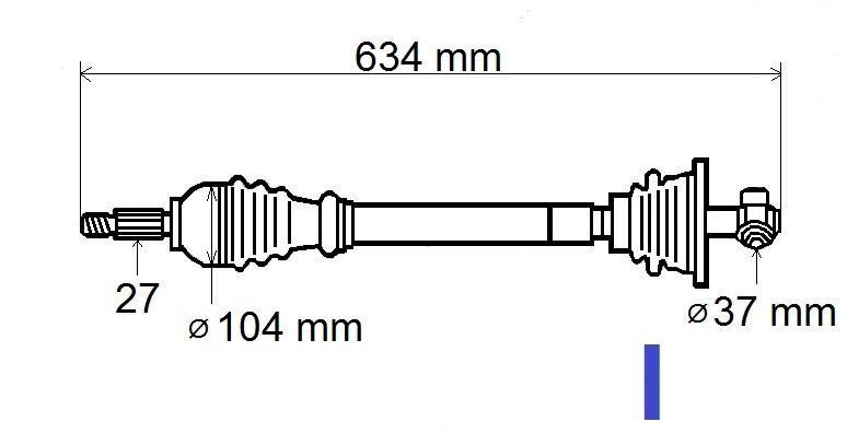 GRESA T6152 drive shaft T6152