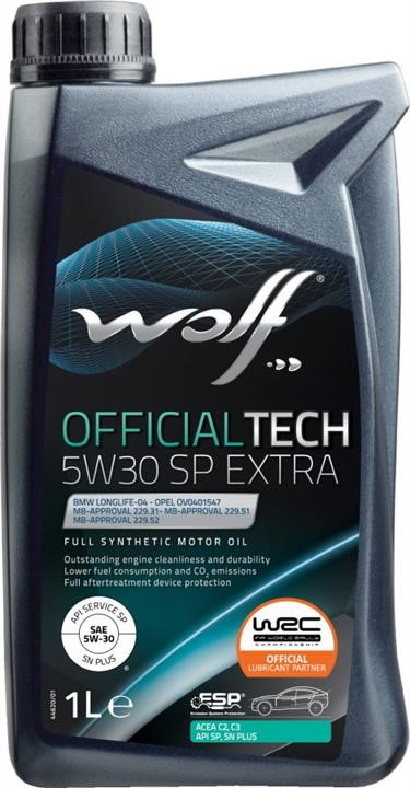 Wolf 1049358 Engine oil Wolf Officialtech Extra 5W-30, 1L 1049358