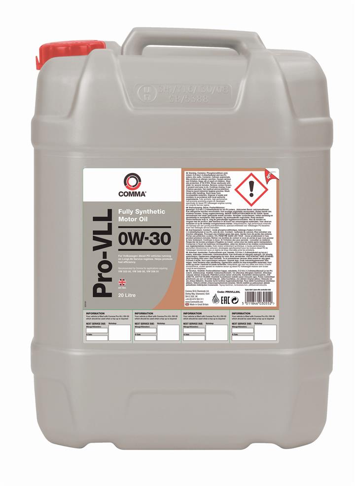 Comma PROVLL20L Engine oil Comma Pro-VLL 0W-30, 20L PROVLL20L