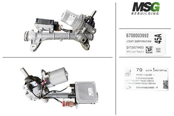 Rack and pinion steering Renault: SM406NLR0R MSG Rebuilding Reconditioned steering rack