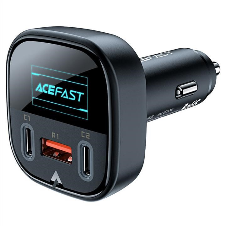 AceFast AFB5B AceFast B5 101W (2C+A) metal car charger with OLED smart display AFB5B