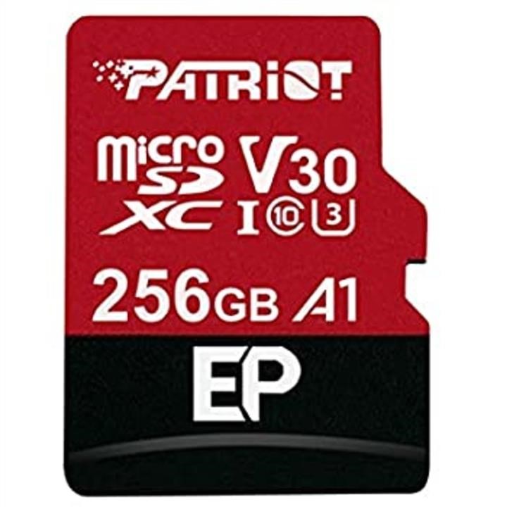 Patriot PEF256GEP31MCX MicroSDXC (UHS-1 U3) Patriot EP Series 256Gb class 10 V30 (R-100MB/s, W-80MB/s) (adapter SD) PEF256GEP31MCX