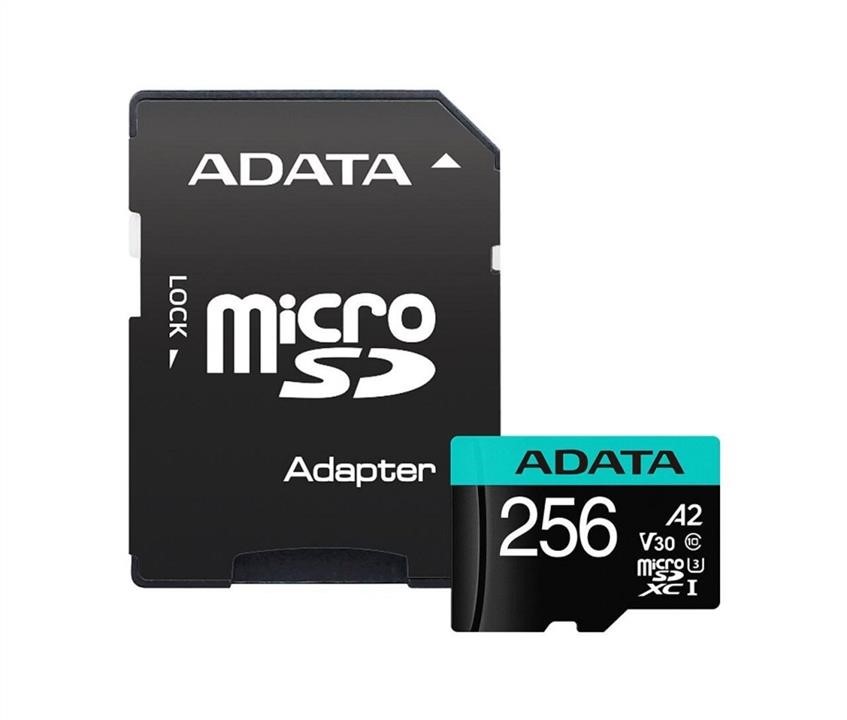 ADATA AUSDX256GUI3V30SA2-RA1 MicroSDXC (UHS-1 U3) A-DATA Premier Pro 256Gb Class 10 V30S A2 (R-100Mb/s W85Mb/s) (adapter SD) AUSDX256GUI3V30SA2RA1