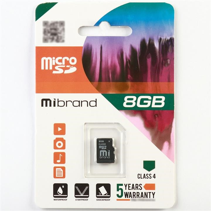 Mibrand MICDC4/8GB MicroSDHC Mibrand 8Gb class 4 MICDC48GB
