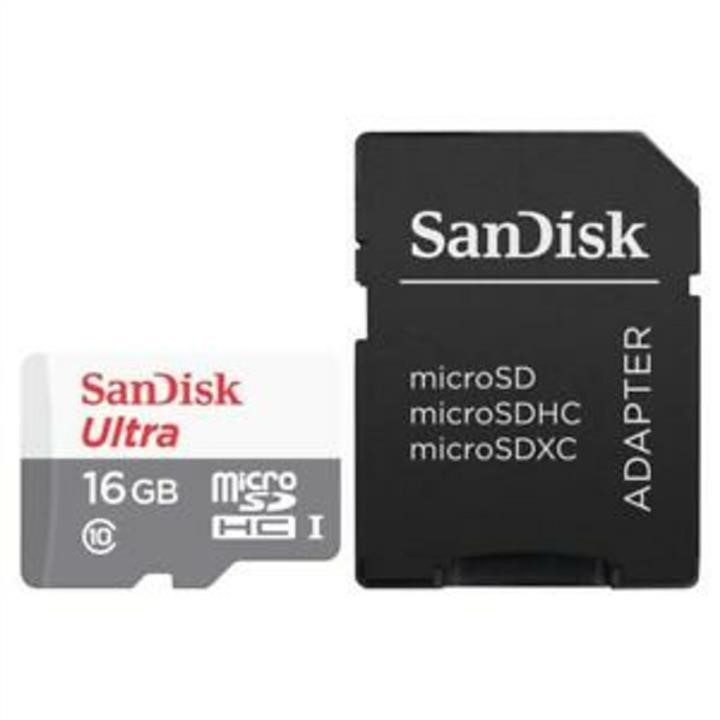 Sandisk SDSQUNS-016G-GN3MA MicroSDHC (UHS-1) SanDisk Ultra 16Gb class 10 (80Mb/s) (adapter SD) SDSQUNS016GGN3MA