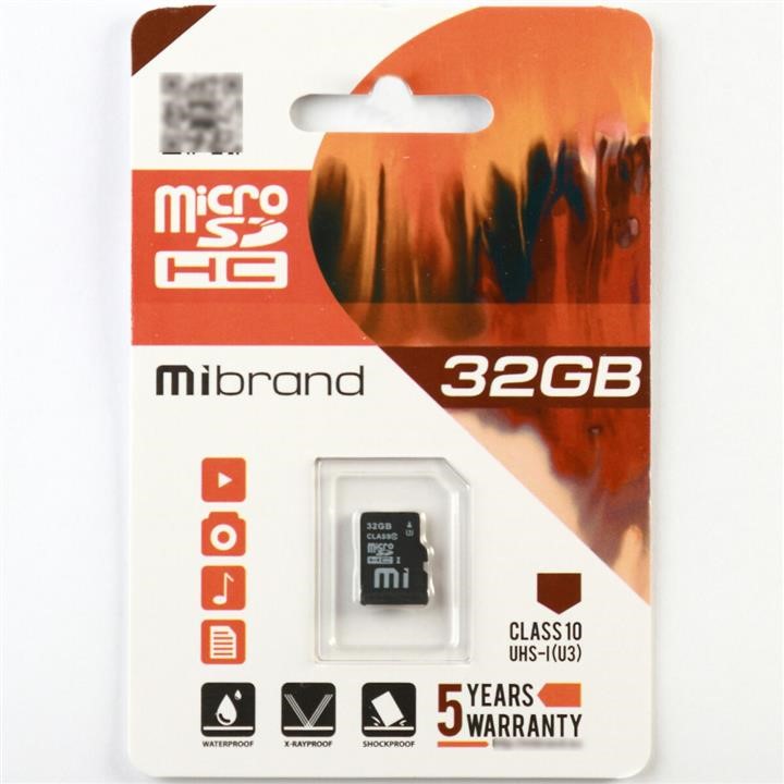 Mibrand MICDHU3/32GB MicroSDHC (UHS-1 U3) Mibrand 32Gb class 10 MICDHU332GB
