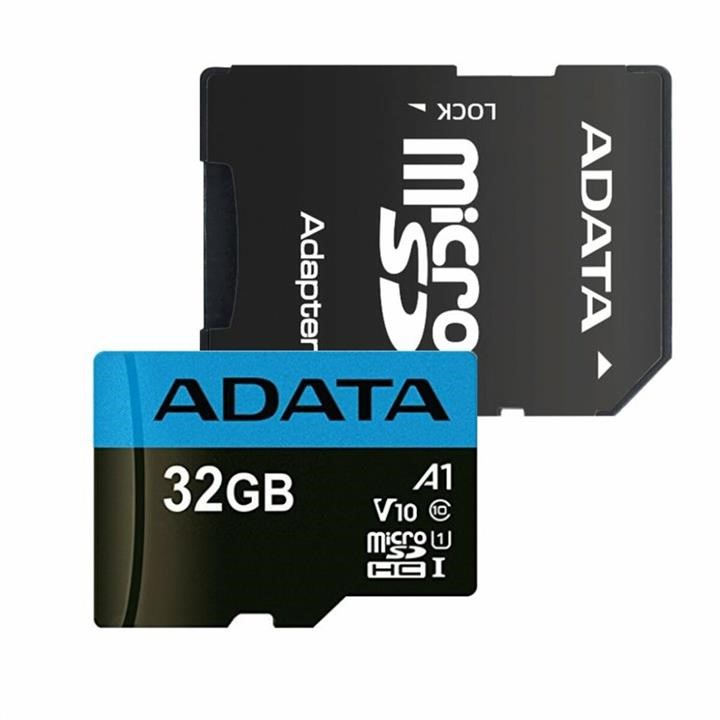 ADATA AUSDH32GUICL10A1-RA1 MicroSDHC (UHS-1) A-DATA Premier 32Gb Class 10 A1 (R-100Mb/s)  (adapter SD) AUSDH32GUICL10A1RA1