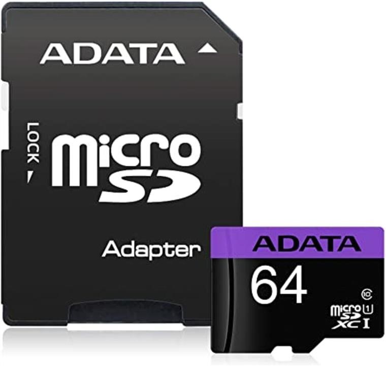 ADATA AUSDX64GUICL10-RA1 MicroSDXC (UHS-1) A-DATA Premier 64Gb Class 10 (R-100Mb/s)  (adapter SD) AUSDX64GUICL10RA1