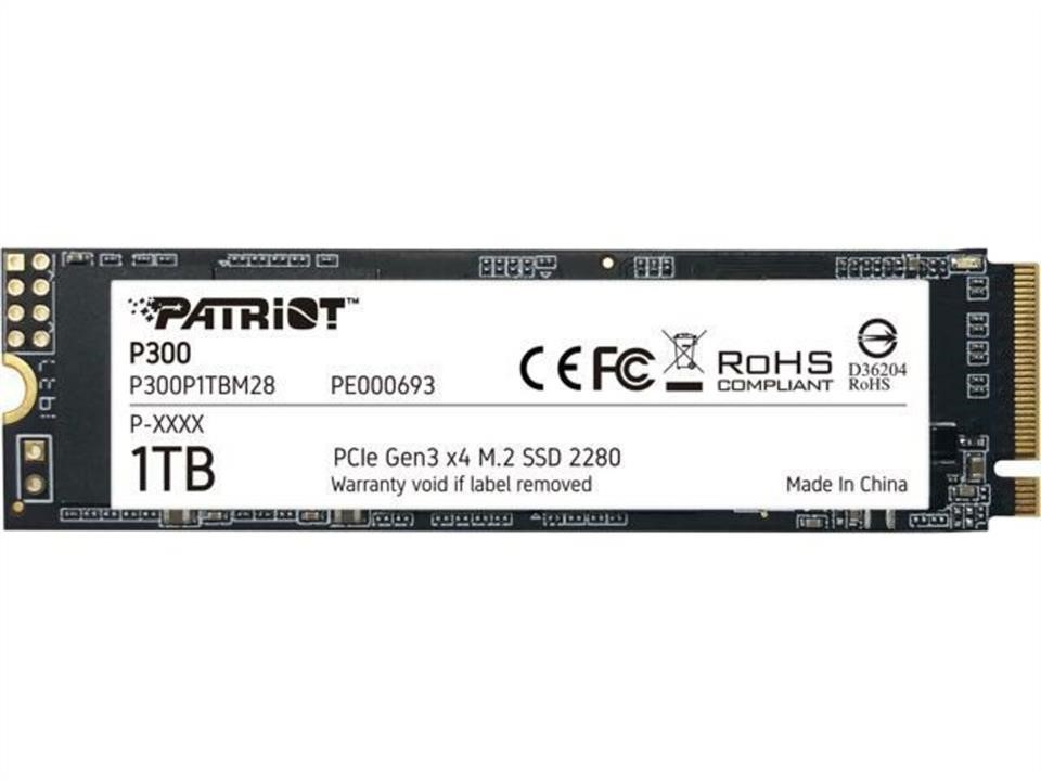 Patriot P300P1TBM28 SSD M.2 Patriot P300 1TB NVMe 2280 PCIe 3.0x4 3D NAND TLC P300P1TBM28