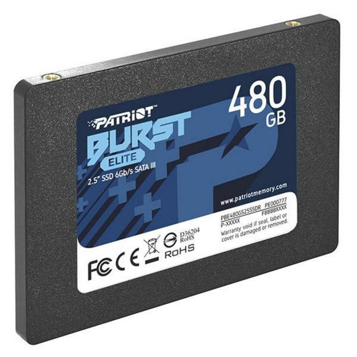 Patriot PBE480GS25SSDR SSD Patriot Burst Elite 480GB 2.5&quot; 7mm SATAIII TLC 3D PBE480GS25SSDR