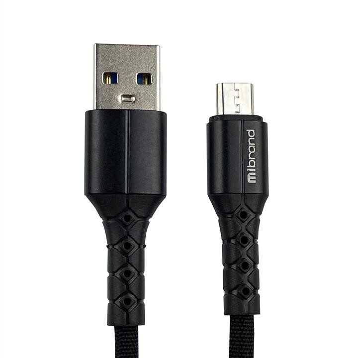 Mibrand MIDC/3205MB Mibrand MI-32 Nylon Charging Line USB for Micro 2A 0.5m Black MIDC3205MB