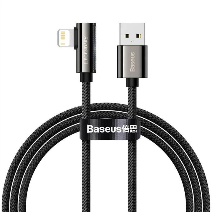 Baseus CALCS-01 Baseus Legend Series Elbow Fast Charging Data Cable USB to iP 2.4A 1m Black CALCS01