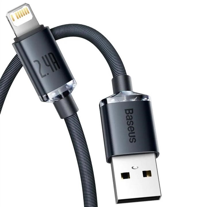 Baseus CAJY000001 Baseus Crystal Shine Series Fast Charging Data Cable USB to iP 2.4A 1.2m Black CAJY000001