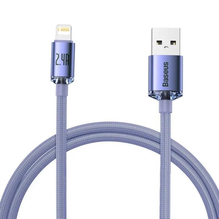 Baseus CAJY000005 Baseus Crystal Shine Series Fast Charging Data Cable USB to iP 2.4A 1.2m Purple CAJY000005