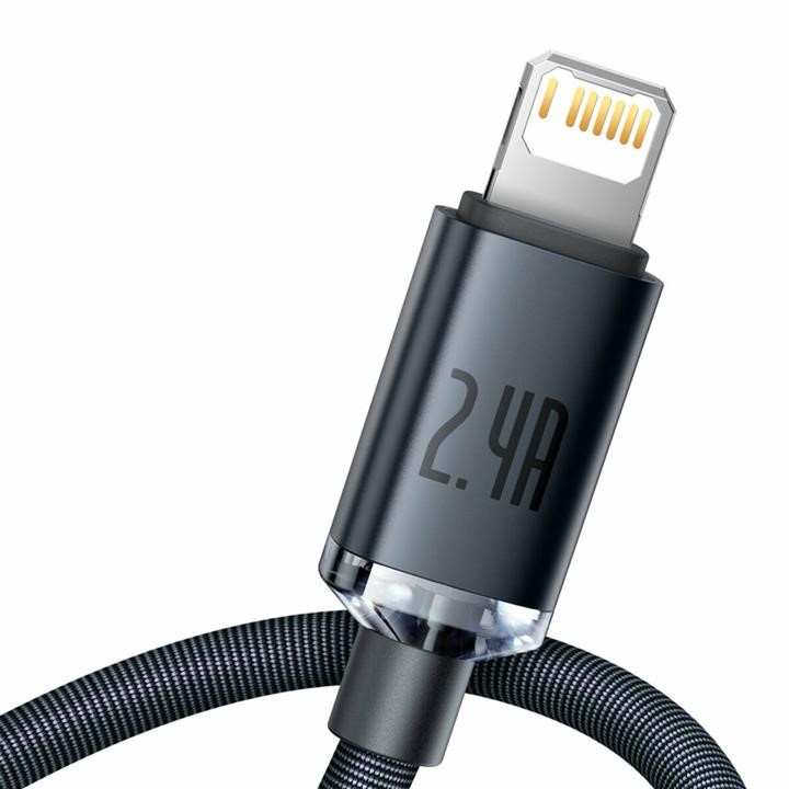 Baseus CAJY000101 Baseus Crystal Shine Series Fast Charging Data Cable USB to iP 2.4A 2m Black CAJY000101
