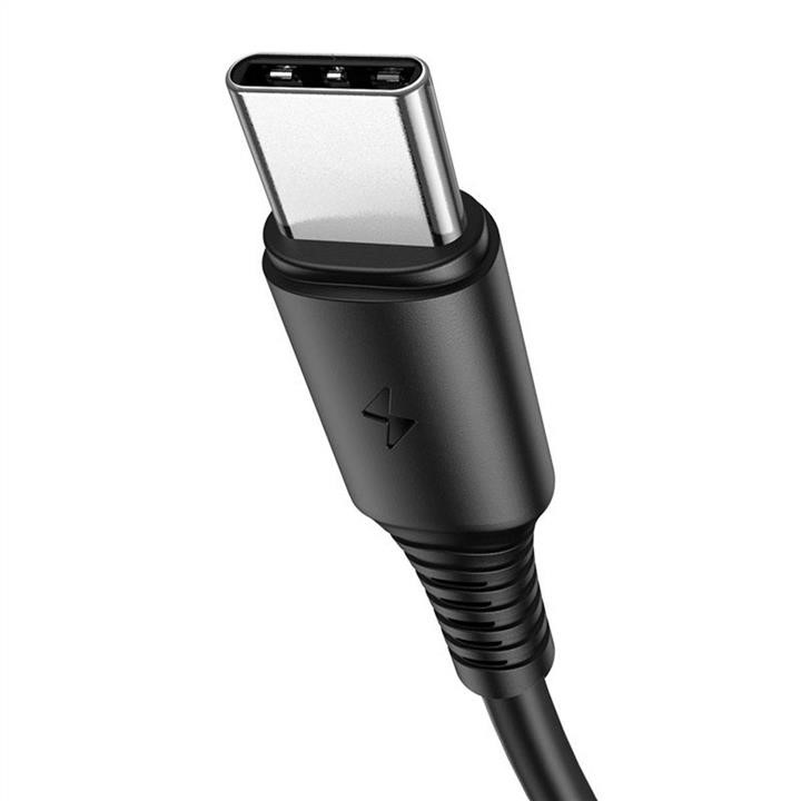 Borofone BX47CB Borofone BX47 USB to Type-C, 3A, 1m, PVC, PVC connectors, Black BX47CB