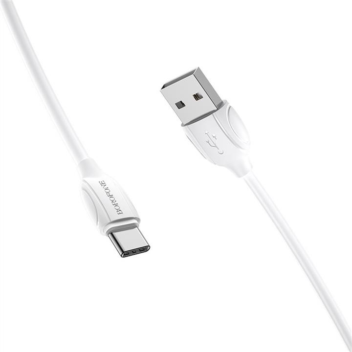 Borofone BX19CW Borofone BX19 USB to Type-C 3A, 1m, PVC, TPE connectors, White BX19CW