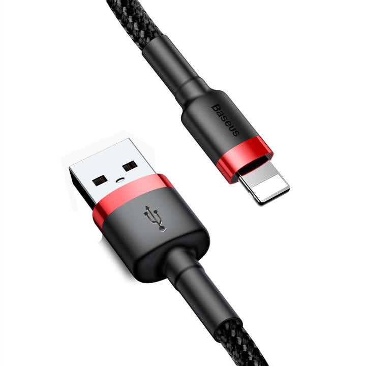 Baseus CALKLF-B19 Baseus Cafule Cable USB For Lightning 2.4A 1m Red+Black CALKLFB19