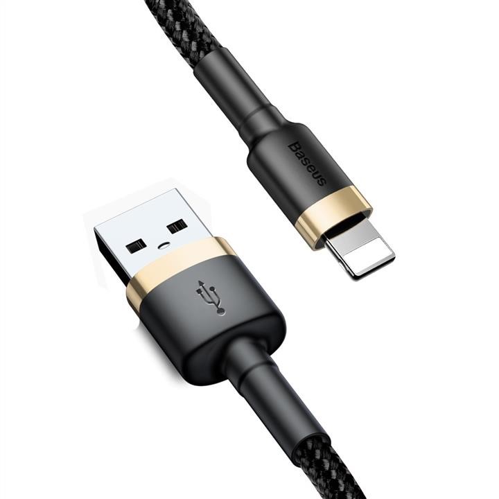 Baseus CALKLF-BV1 Baseus Cafule Cable USB For Lightning 2.4A 1m Gold+Black CALKLFBV1