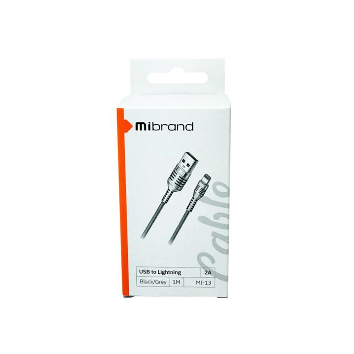 Mibrand MIDC/13LBG Mibrand MI-13 Feng World Charging Line USB for Lightning 2A 1m Black/Grey MIDC13LBG