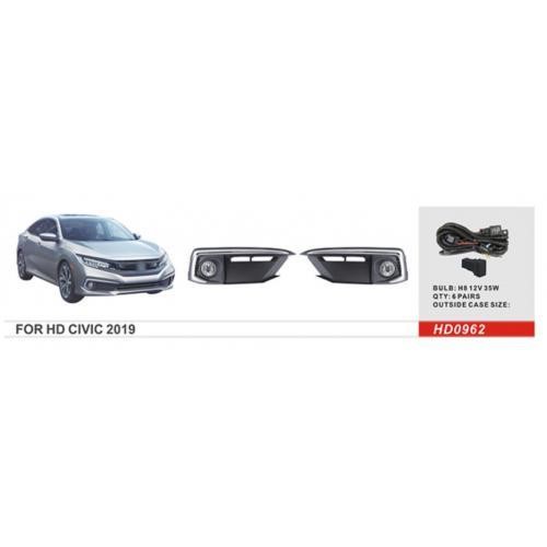 DLAA HD-0962 Fog lamp DLAA for Honda Civic 2019-, kit HD0962