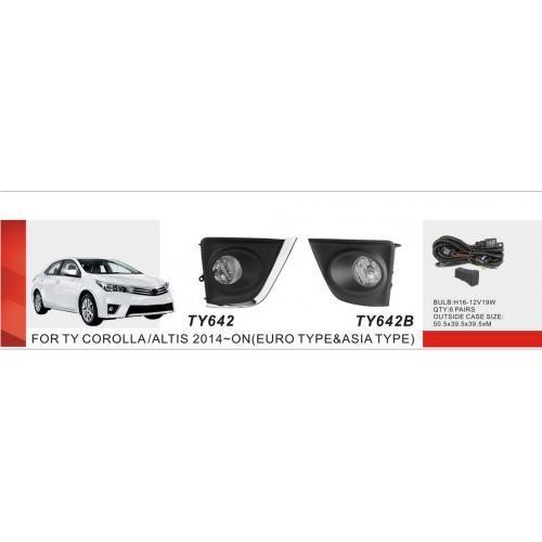 DLAA TY-642A Fog lamp DLAA for Toyota Corolla 2013-2016, kit TY642A