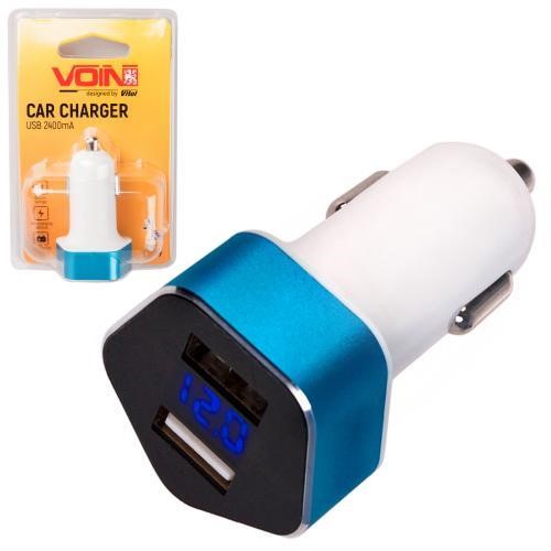Voin C-2406 USB Car Charger VOIN with voltmeter C2406