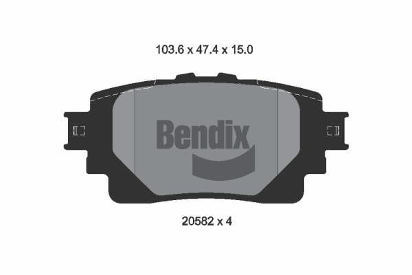 Bendix USA BPD2465 Brake Pad Set, disc brake BPD2465