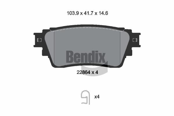Bendix USA BPD2467 Brake Pad Set, disc brake BPD2467