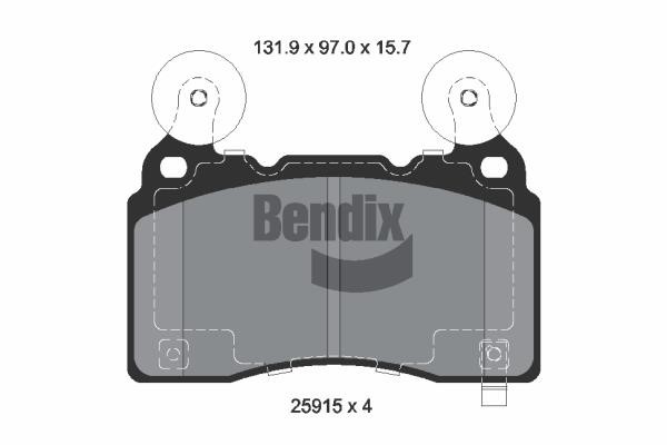 Bendix USA BPD2469 Brake Pad Set, disc brake BPD2469