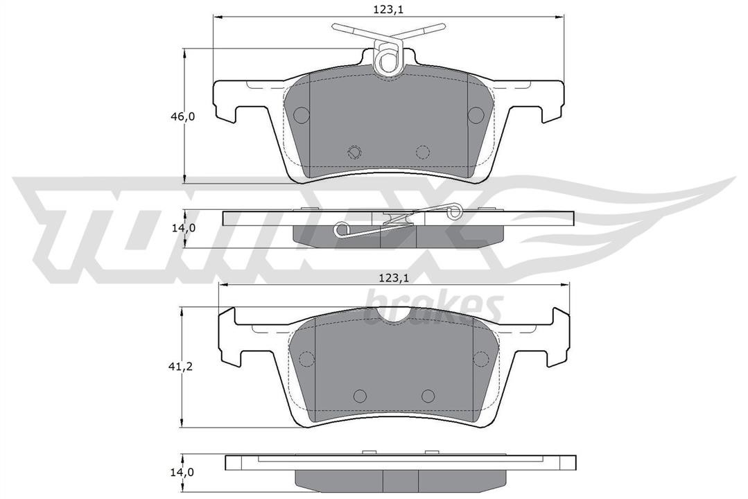 TX17021 Tomex Brake pad set