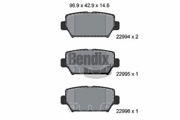 Bendix USA BPD2474 Brake Pad Set, disc brake BPD2474