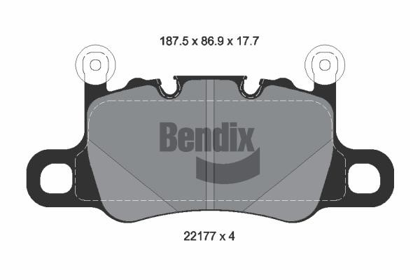 Bendix USA BPD2483 Brake Pad Set, disc brake BPD2483