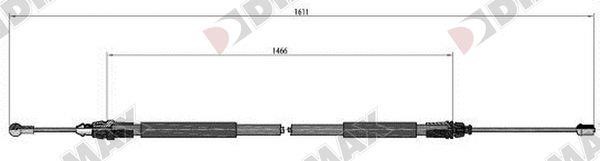 Diamax AA3006 Cable Pull, parking brake AA3006