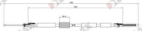 Diamax AA3008 Cable Pull, parking brake AA3008