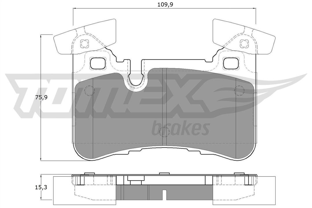 Tomex TX 12-67 Brake Pad Set, disc brake TX1267