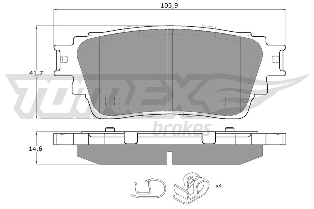 Tomex TX 15-98 Brake Pad Set, disc brake TX1598