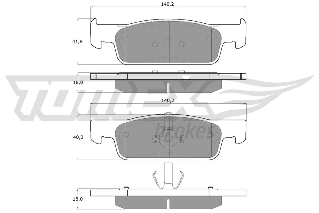 Tomex TX 16-941 Brake Pad Set, disc brake TX16941
