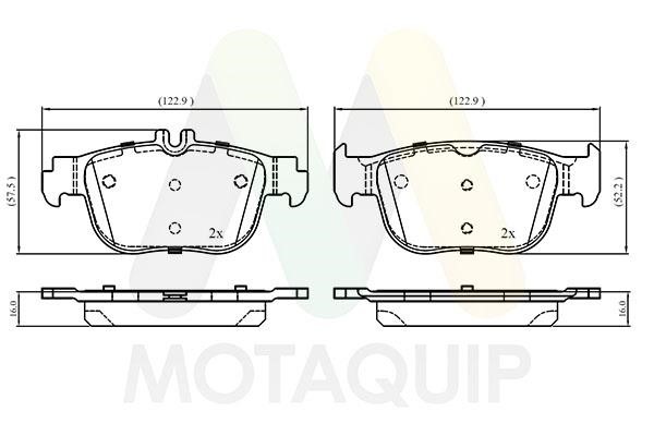 Motorquip LVXL2077 Brake Pad Set, disc brake LVXL2077