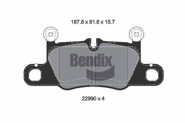 Bendix USA BPD2449 Brake Pad Set, disc brake BPD2449