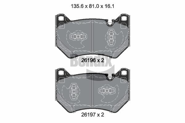 Bendix USA BPD2457 Brake Pad Set, disc brake BPD2457
