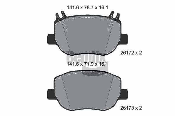 BPD2527 Bendix USA Brake pad set