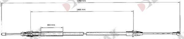 Diamax AA3026 Cable Pull, parking brake AA3026