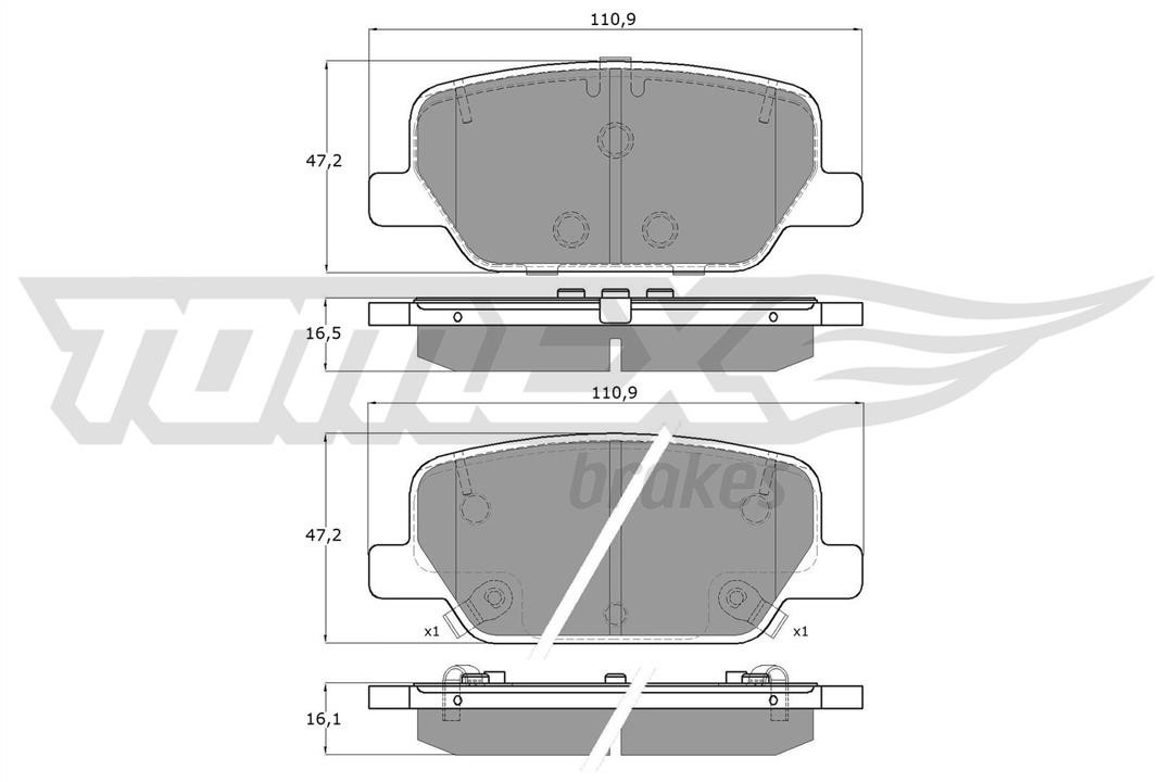 Tomex TX 60-06 Brake Pad Set, disc brake TX6006