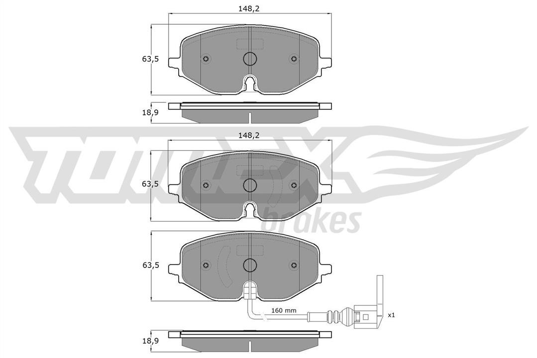 Tomex TX 60-09 Brake Pad Set, disc brake TX6009
