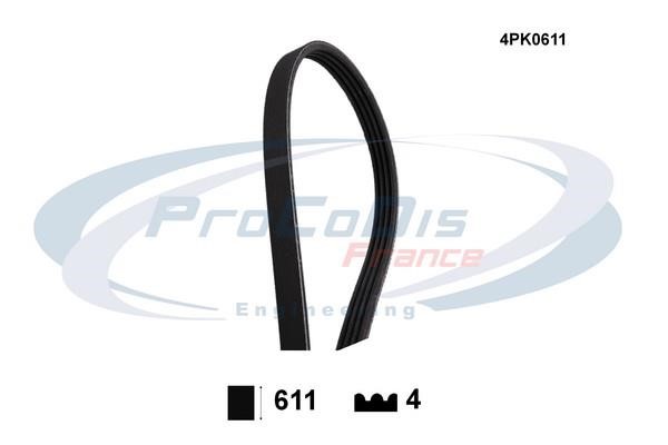 Procodis France 4PK0611 V-ribbed belt 4PK611 4PK0611