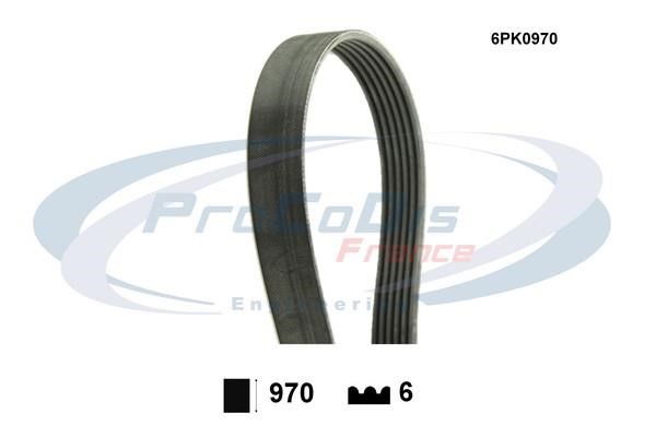 Procodis France 6PK0970 V-ribbed belt 6PK970 6PK0970